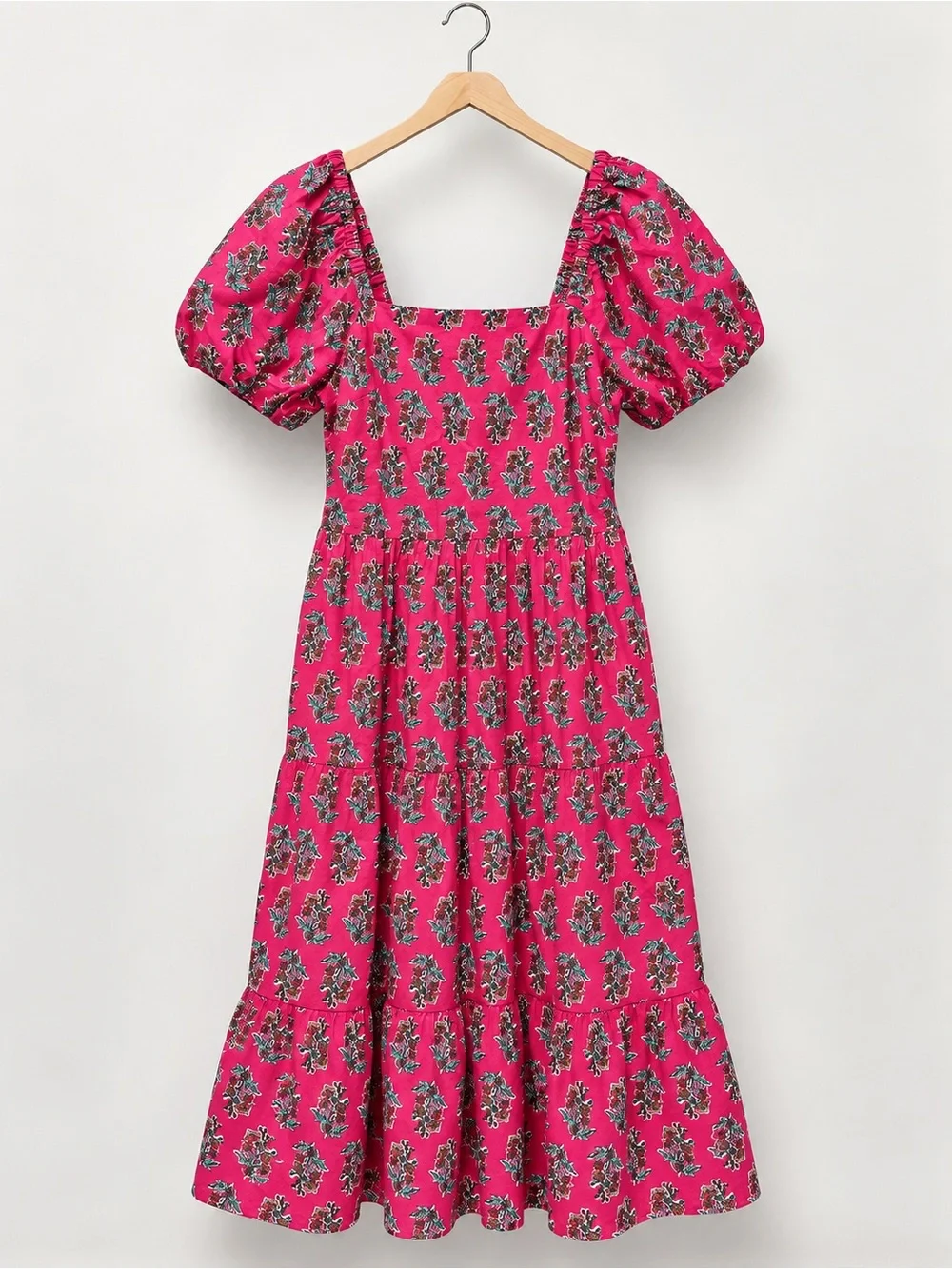 J. Crew Puff-Sleeve Midi Dress (rack)